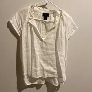 Rachel Roy white linen blouse